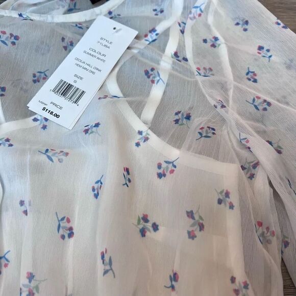 French‎ Connection Women's Summer White Cecilia Hallie Mini Dress Small NWT - Picture 10 of 14